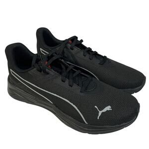 New In Box Puma Mens Size 12 Black Mesh Disperse Lace Up Athletic Sneaker Shoes